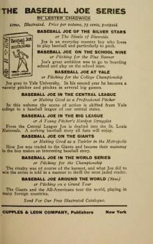 Baseball Joe in the Central League; or, Making Good as a Professional Pitcher Baseball Joe in the Central League; or, Making Good as a Professional Pitcher