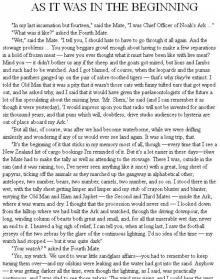 As It Was in the Beginning