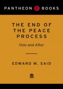 The End of the Peace Process