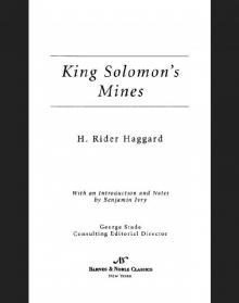 King Solomon's Mines (Barnes & Noble Classics Series)