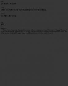 Hamish MacBeth 06 (1991) - Death of a Snob