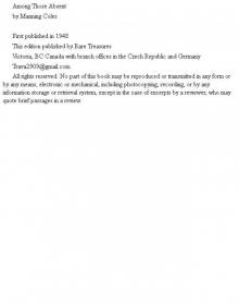 Among Those Absent Among Those Absent