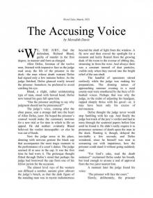 The Accusing Voice by Meredith Davis The Accusing Voice by Meredith Davis