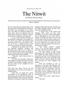 The Nitwit By William Merriam Rouse The Nitwit By William Merriam Rouse