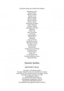 Skinner's Trail - Quintin Jardine Skinner's Trail - Quintin Jardine