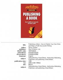 Publishing a Book Publishing a Book