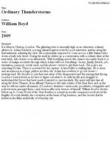 2009 - Ordinary Thunderstorms